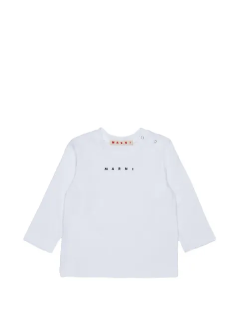 Marni Kids logo-print long-sleeve T-shirt