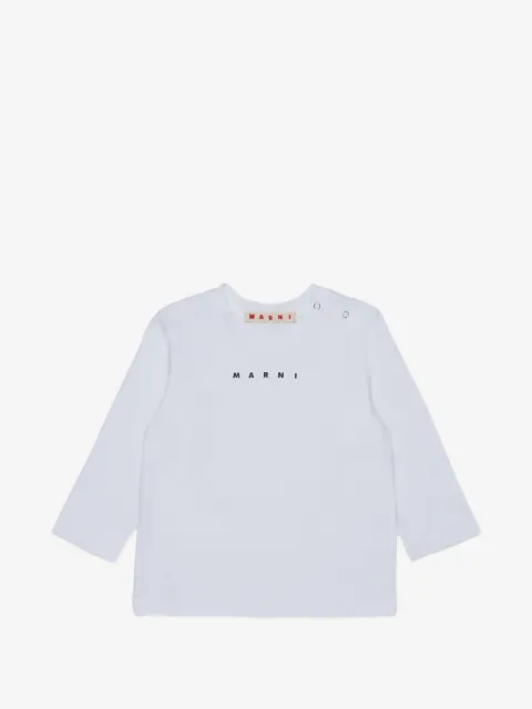 Marni Kids logo-print long-sleeve T-shirt