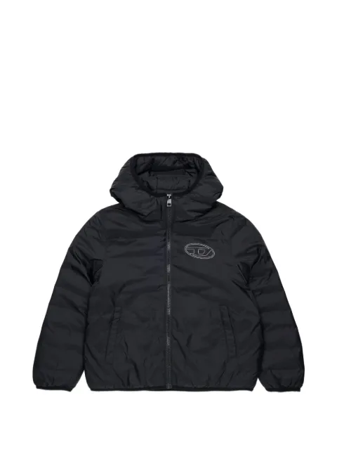 Diesel Kids Oval D logo-embroidered padded jacket