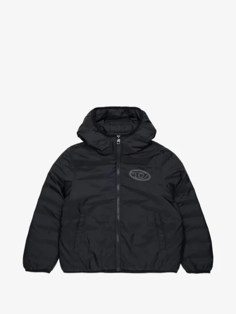 Diesel Kids Oval D logo-embroidered padded jacket