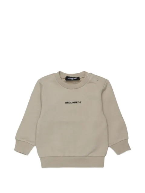 DSQUARED2 KIDS logo-print shoulder-button sweater