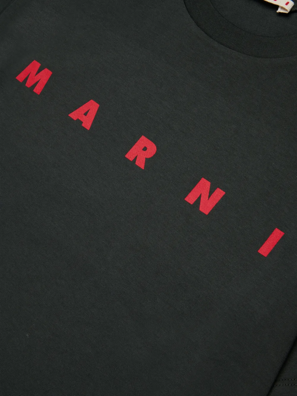 Marni Kids T-shirt met logoprint Grijs