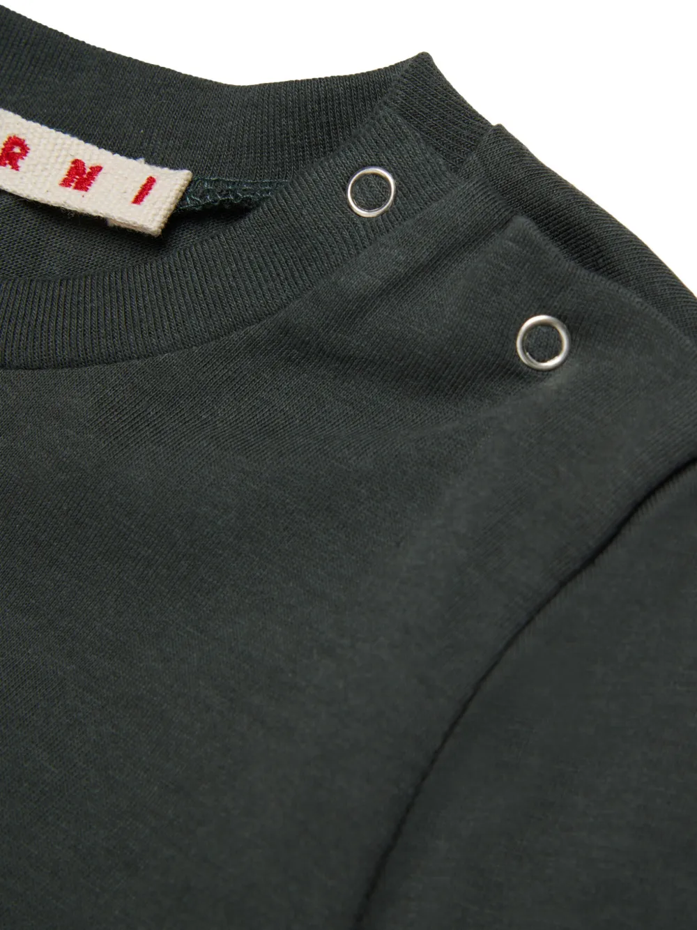 Marni Kids T-shirt met logoprint en knoop op de schouders Zwart