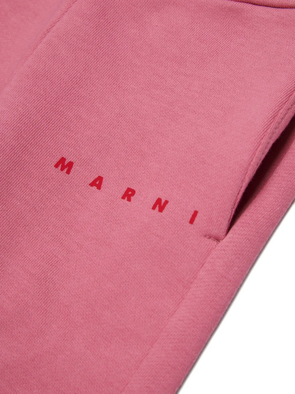 Marni Kids Katoenen broek met logoprint Roze