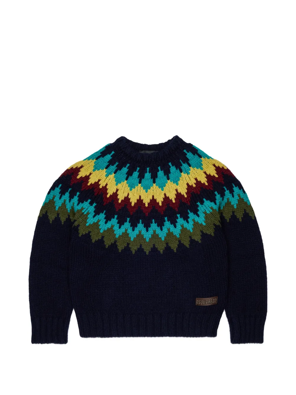 DSQUARED2 KIDS Maglione con motivo jacquard - Blu