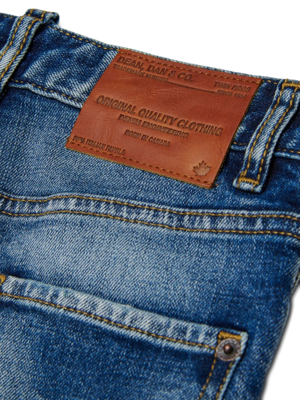 DSQUARED2 KIDS Straight jeans met gerafeld detail Blauw