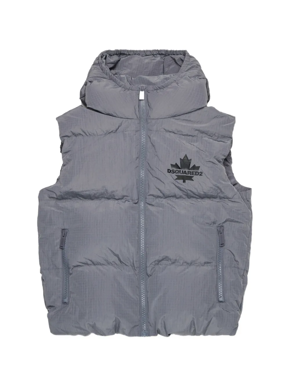 DSQUARED2 KIDS logo-print quilted gilet - Grey