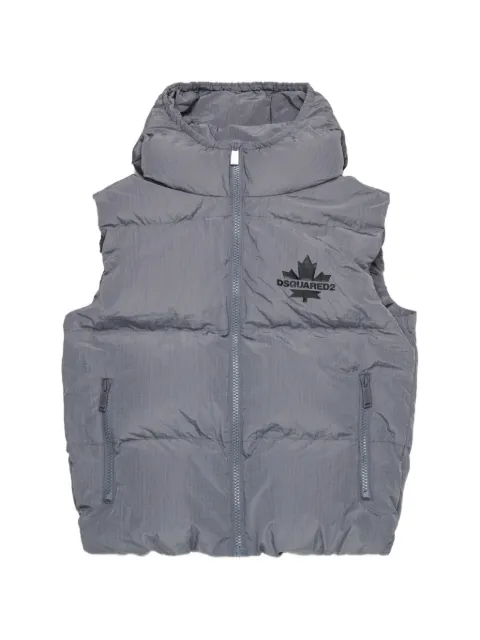 DSQUARED2 KIDS gilet matelassé à logo imprimé