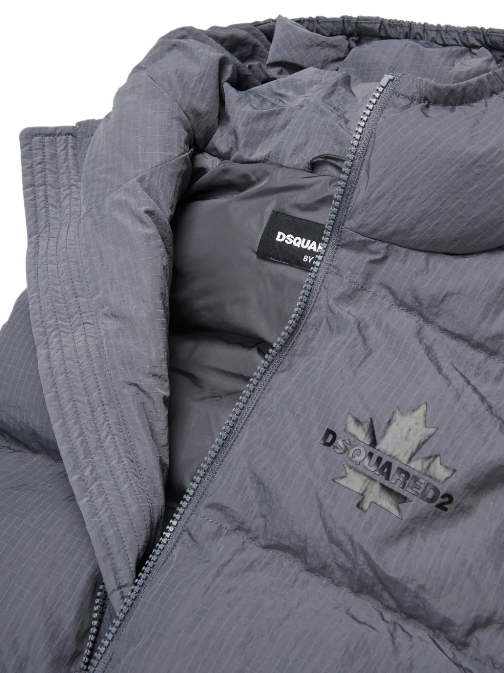 DSQUARED2 KIDS logo-print quilted gilet Grijs