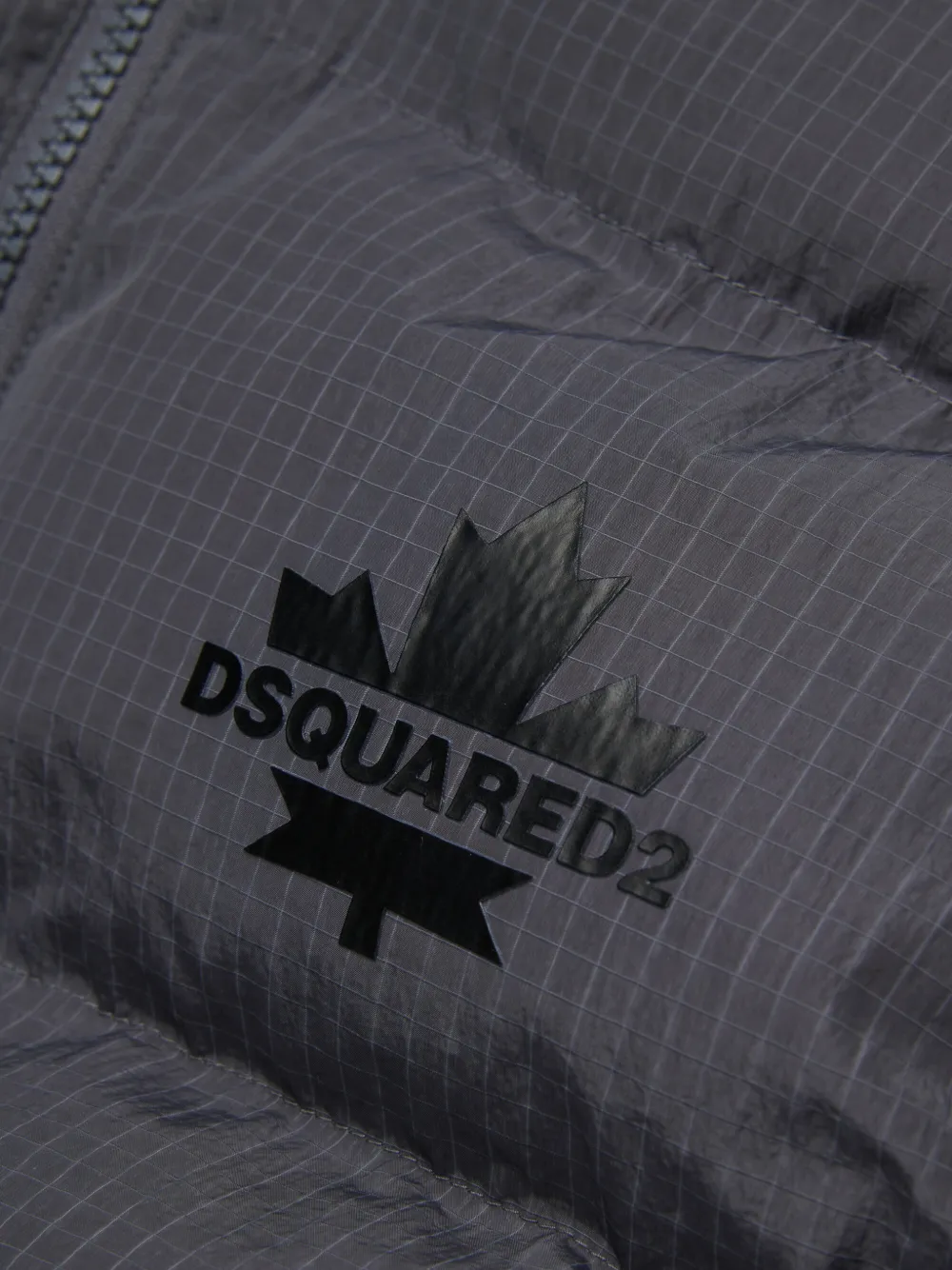 DSQUARED2 KIDS Gewatteerd jack met logoprint Grijs