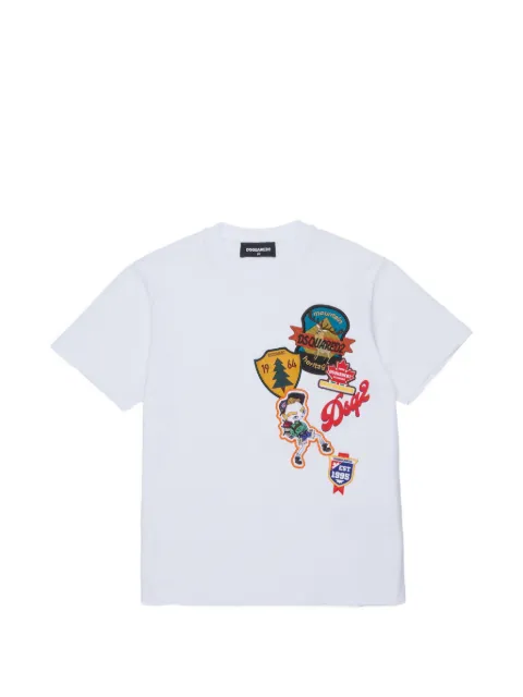 DSQUARED2 KIDS t-shirt en coton à patch logo