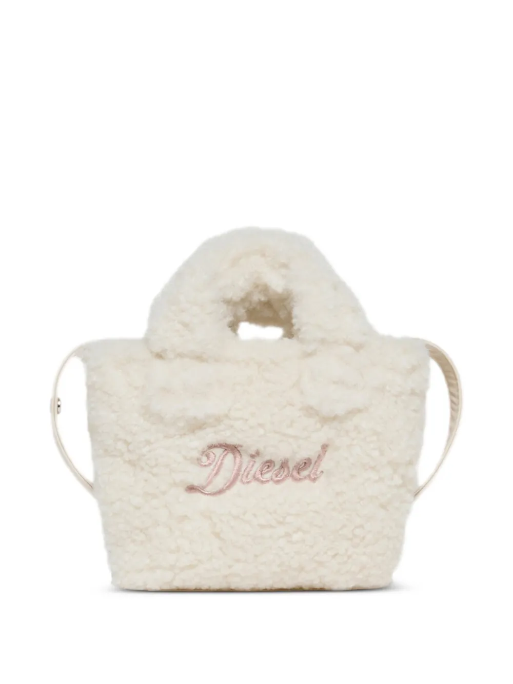 Diesel Kids Borsa a tracolla Teddy con ricamo - Toni neutri