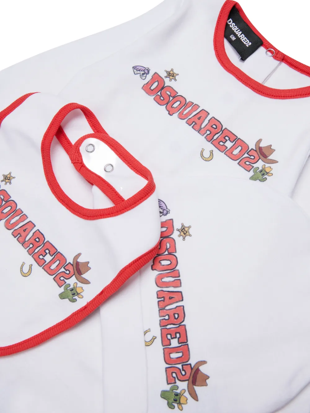 DSQUARED2 KIDS Driedelige set met logoprint Wit