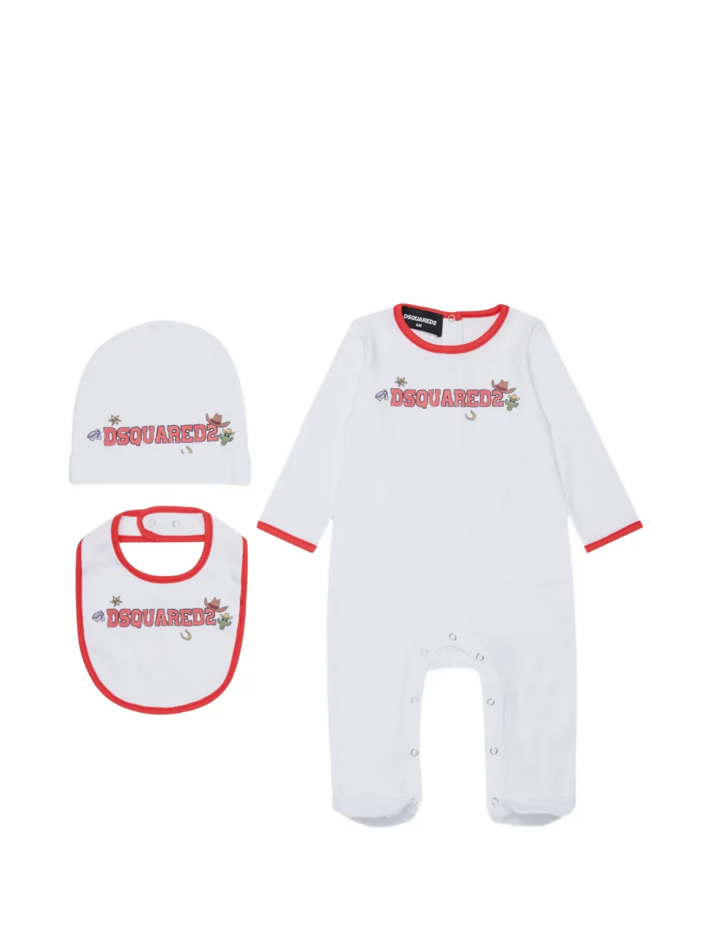 DSQUARED2 KIDS logo-print three-piece set - White