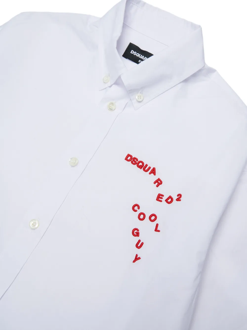 DSQUARED2 KIDS Shirt met geborduurd logo Wit