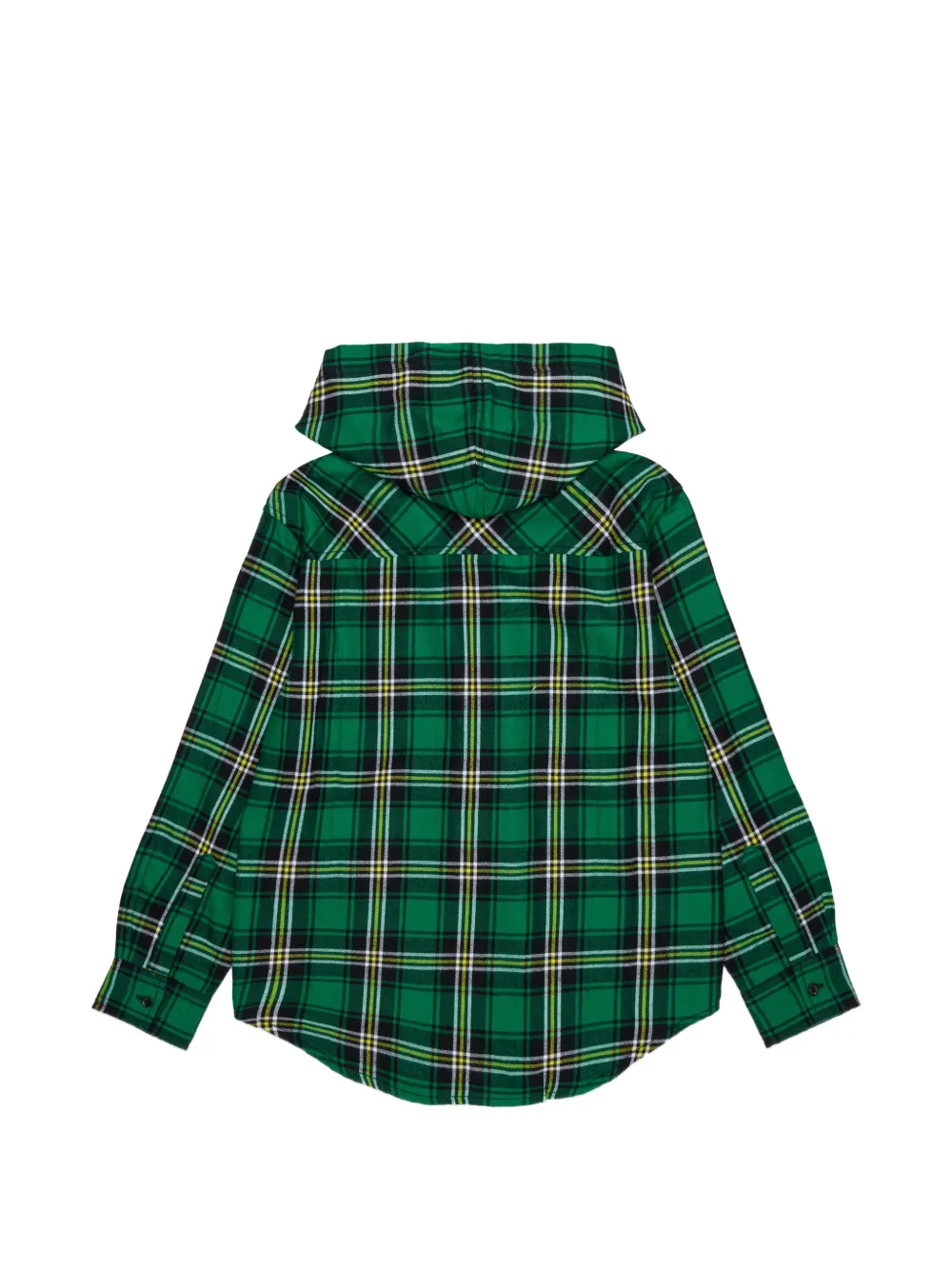 Diesel Kids Geruite shirt met capuchon Groen