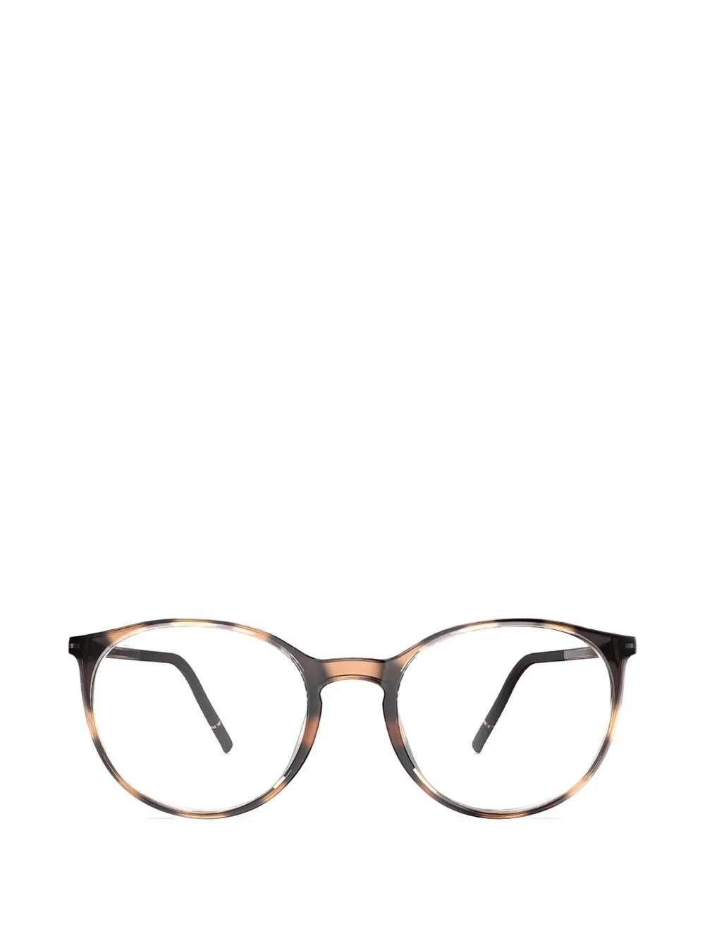 Silhouette Tortoiseshell-effect Round-frame Glasses In Brown