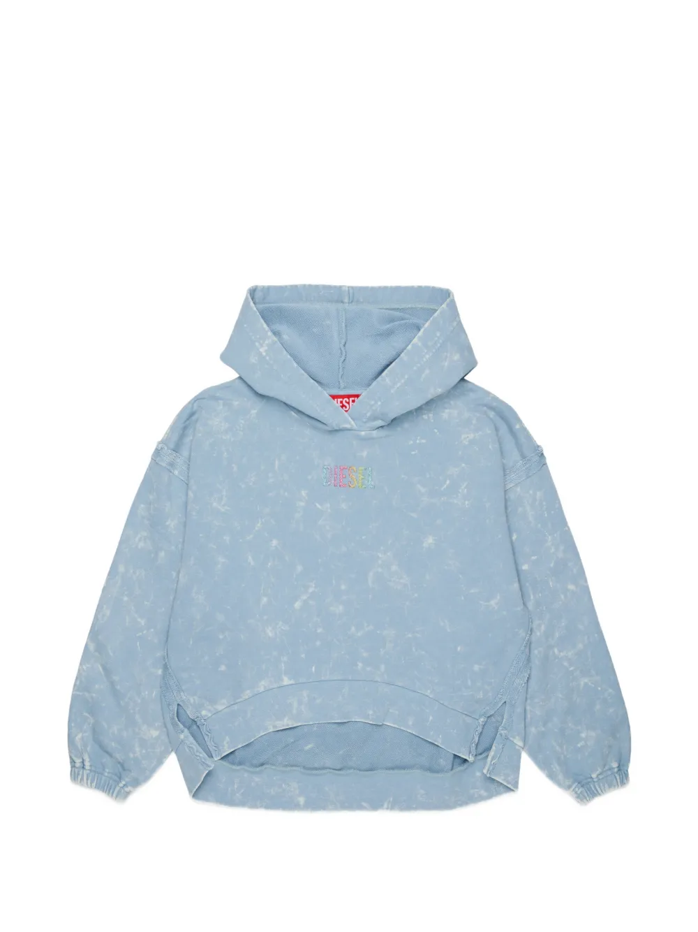 Diesel Kids acid-wash hoodie - Blue