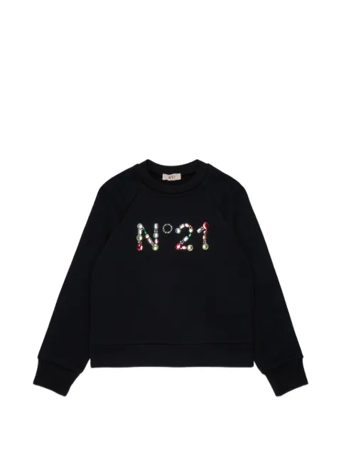Nº21 Kids sweatshirt med krystaludsmykning