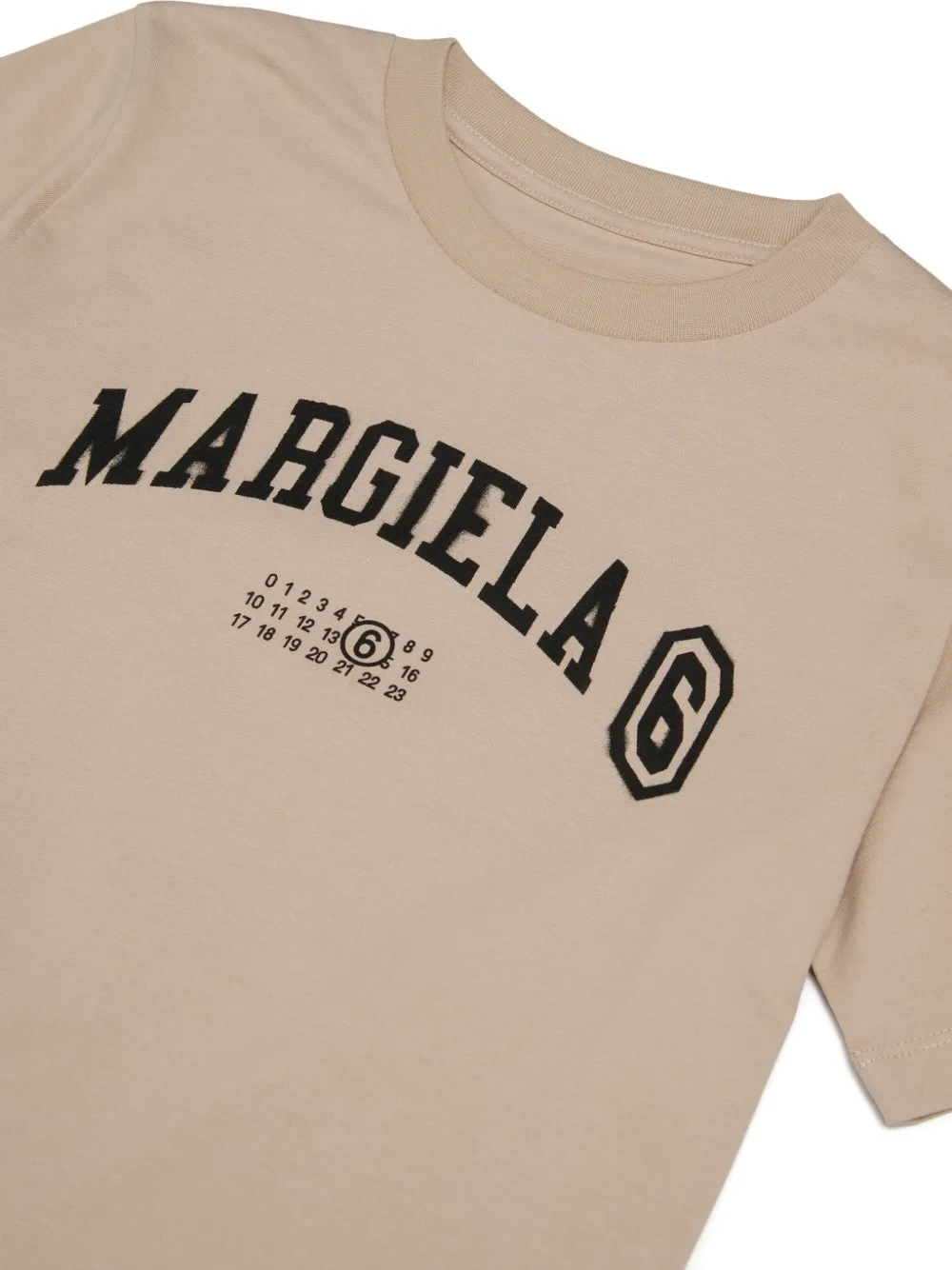 MM6 Maison Margiela Kids Drie T-shirts met logoprint Beige