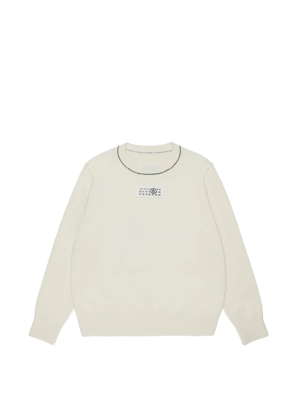 MM6 Maison Margiela Kids Maglione con applicazione - Bianco