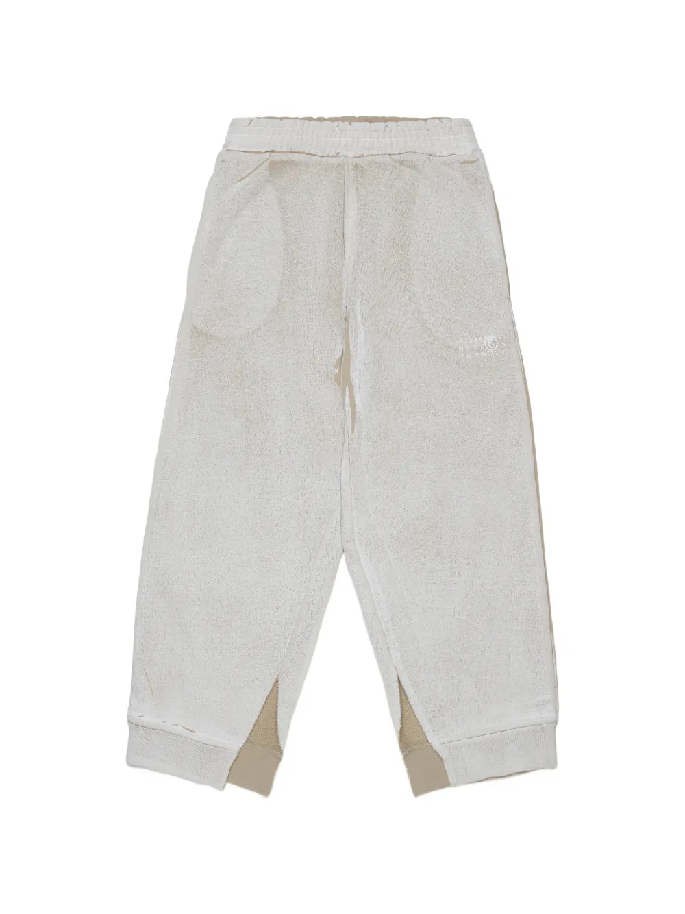 MM6 Maison Margiela Kids Pantaloni sportivi con logo - Toni neutri
