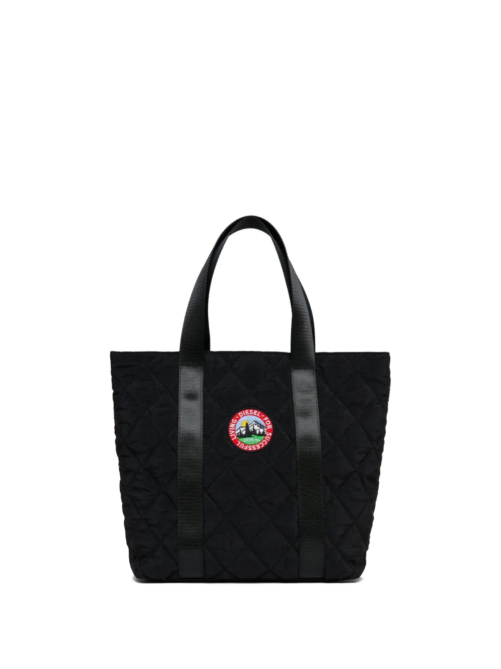Diesel Kids Borsa tote con applicazione - Nero