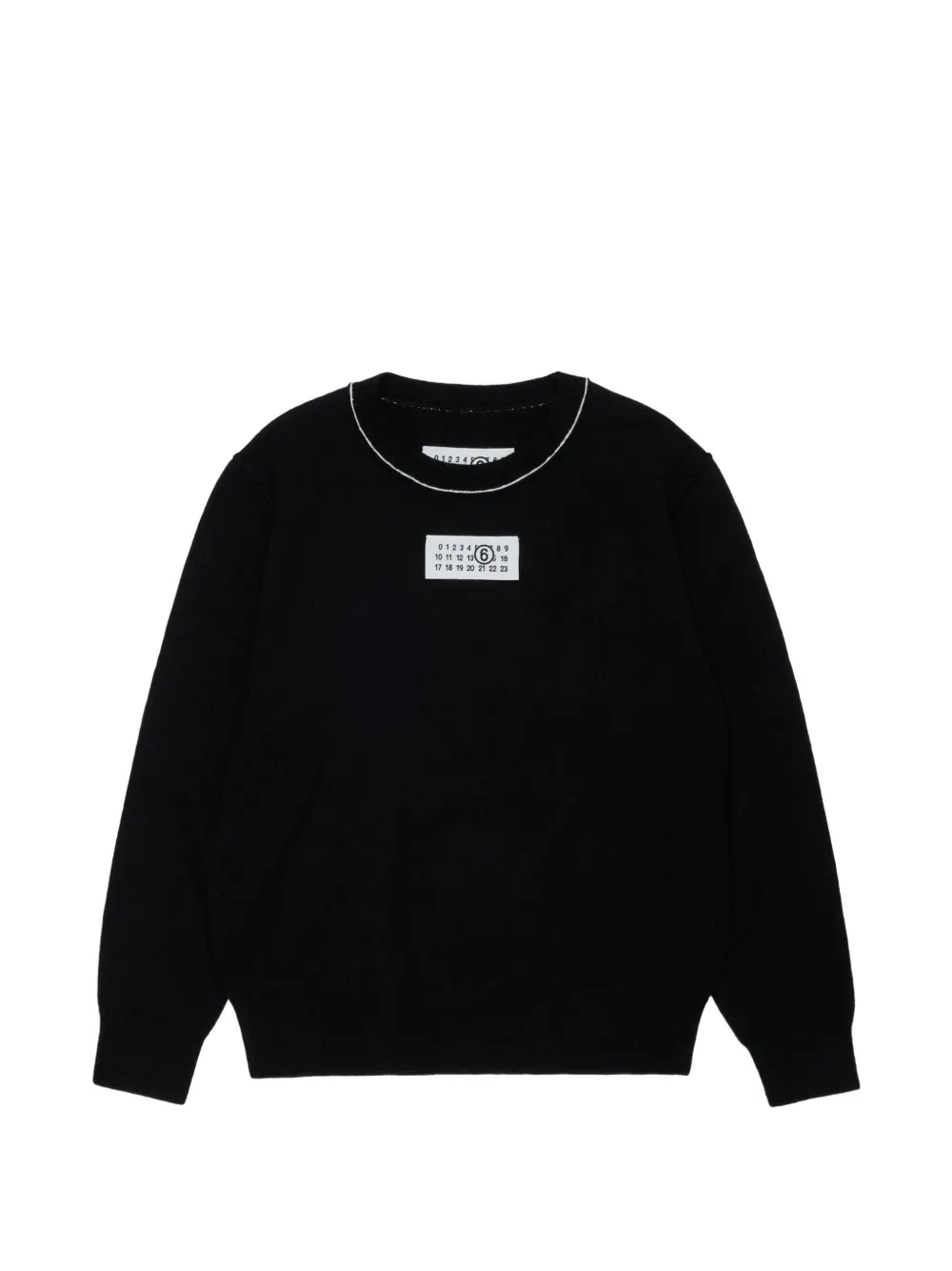 MM6 Maison Margiela Kids Maglione con applicazione - Nero
