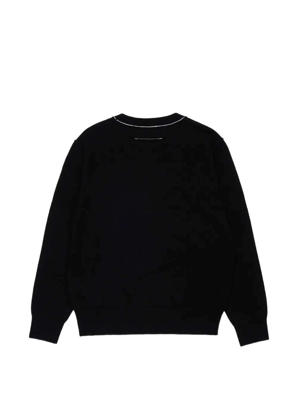 MM6 Maison Margiela Kids Trui met logopatch en stikseldetail Zwart