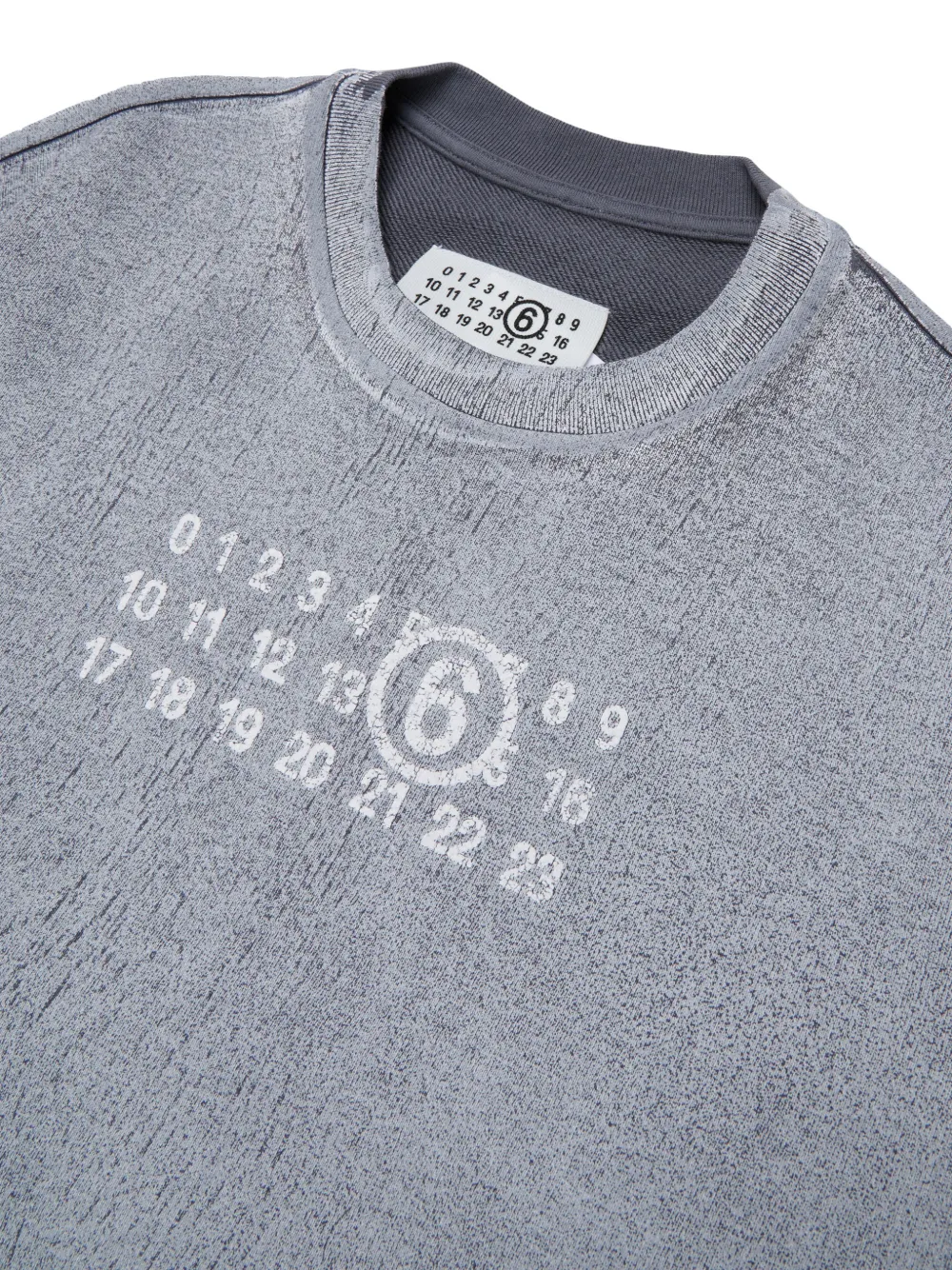 MM6 Maison Margiela Kids logoprint sweater met kenmerkend stiksel Grijs