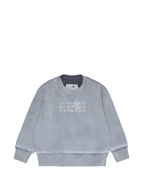 MM6 Maison Margiela Kids logo-print signature-stitch sweatshirt