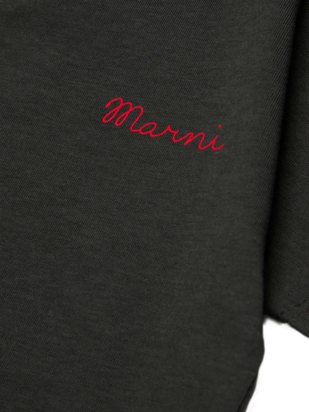 Marni Kids T-shirt met geborduurd logo Zwart