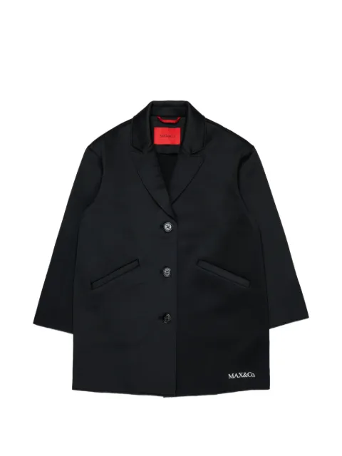 MAX&Co. Kids abrigo con doble botonadura y logo
