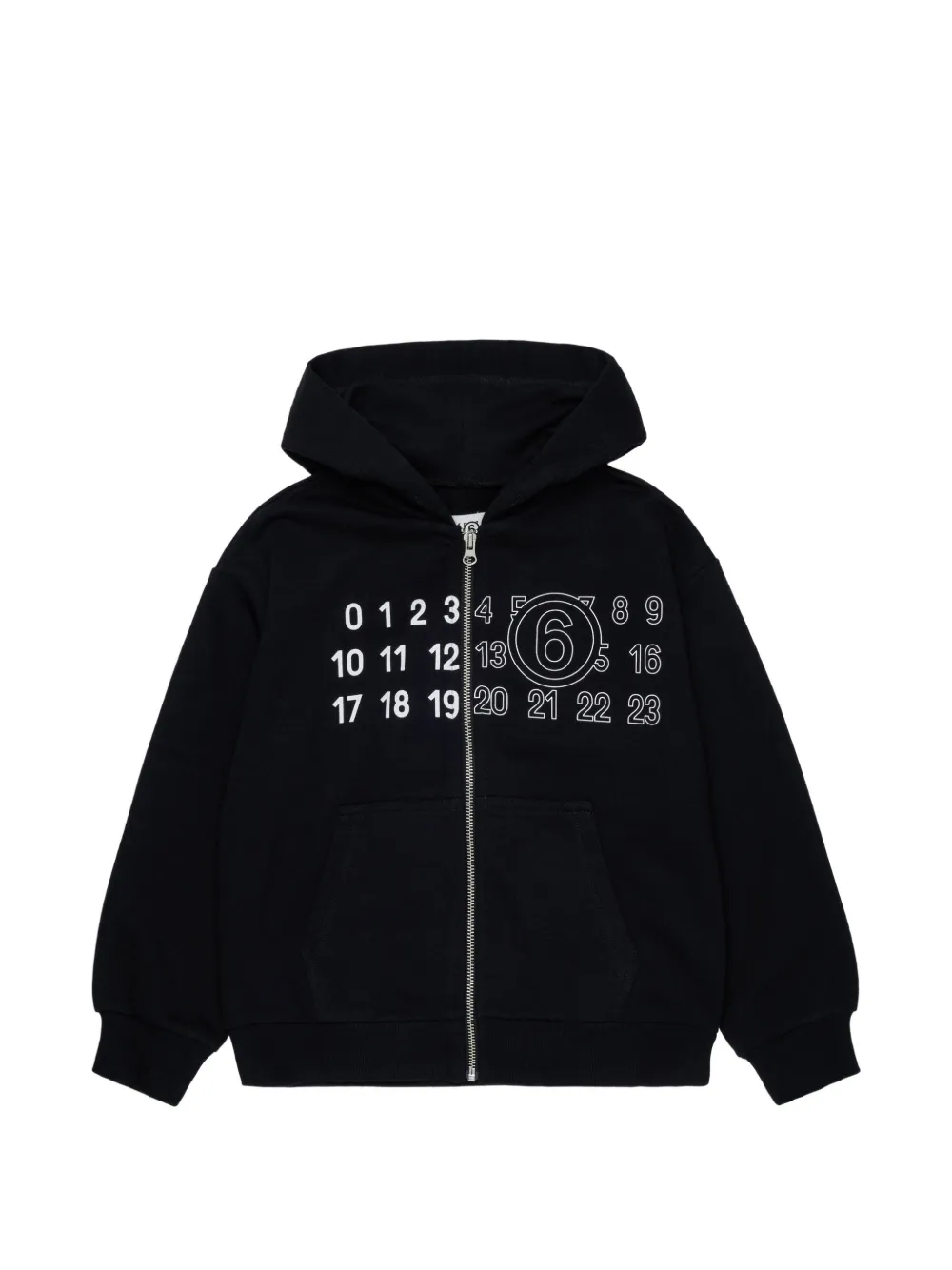 MM6 Maison Margiela Kids Numeric Signature hoodie - Nero