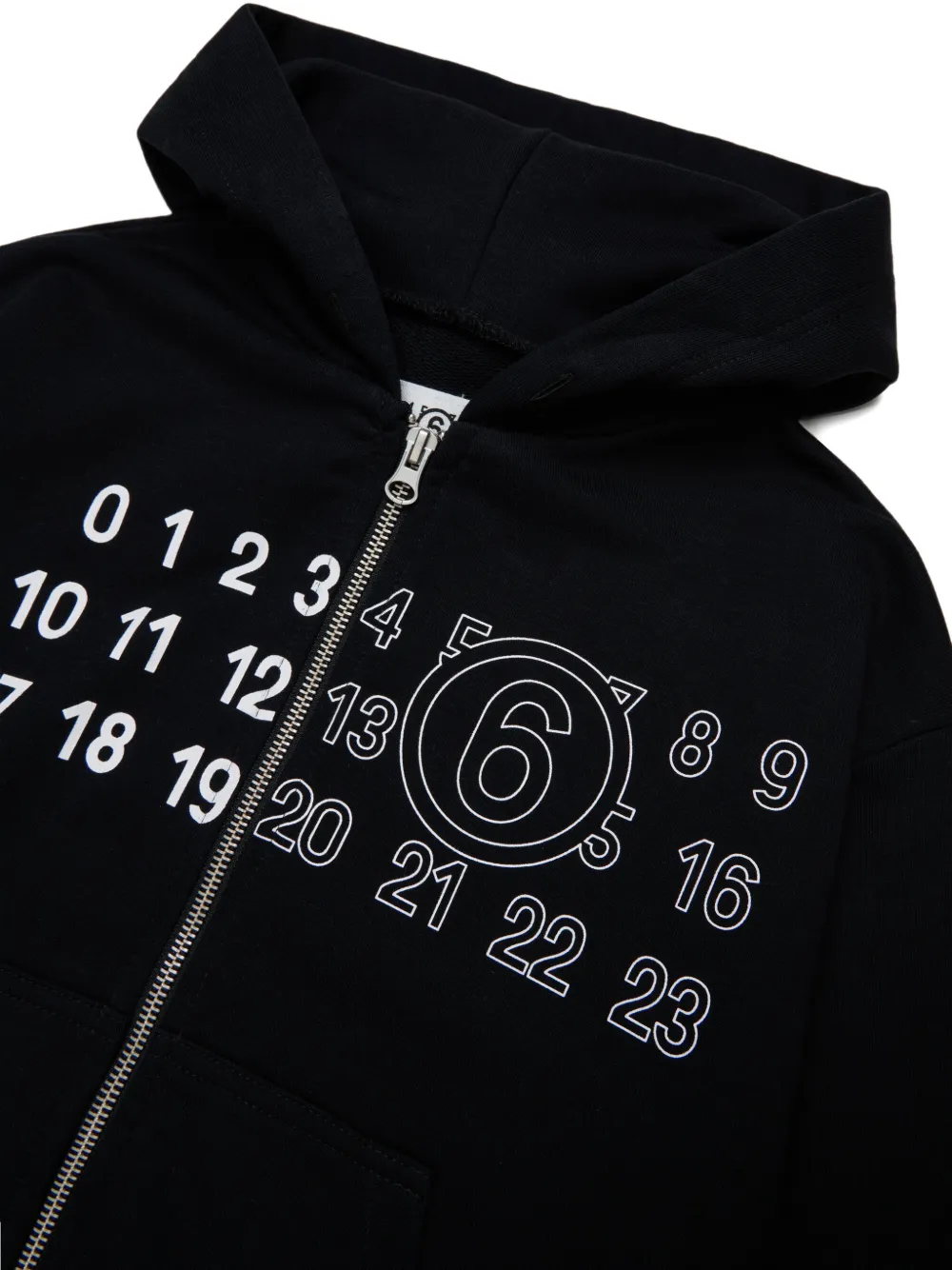 MM6 Maison Margiela Kids Numeric Signature hoodie Zwart