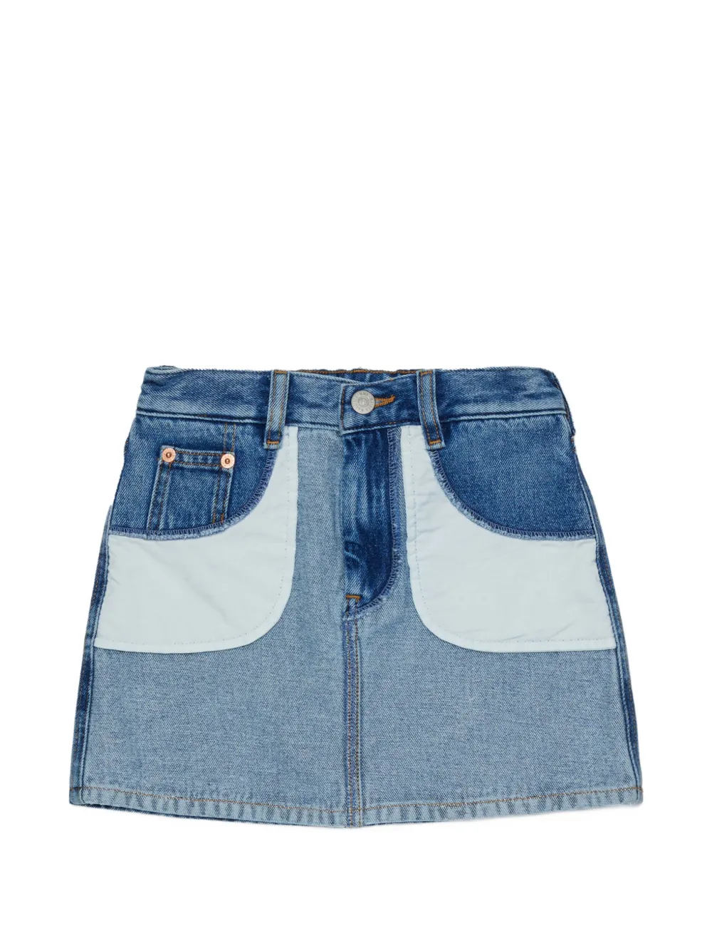 MM6 Maison Margiela Kids Gonna denim con tasche - Blu