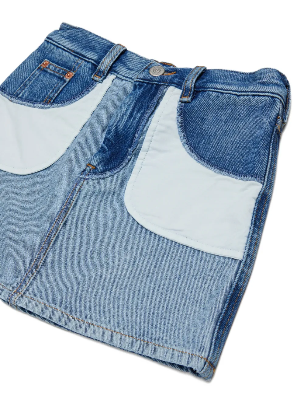 MM6 Maison Margiela Kids Spijkerrok met contrasterende zak Blauw