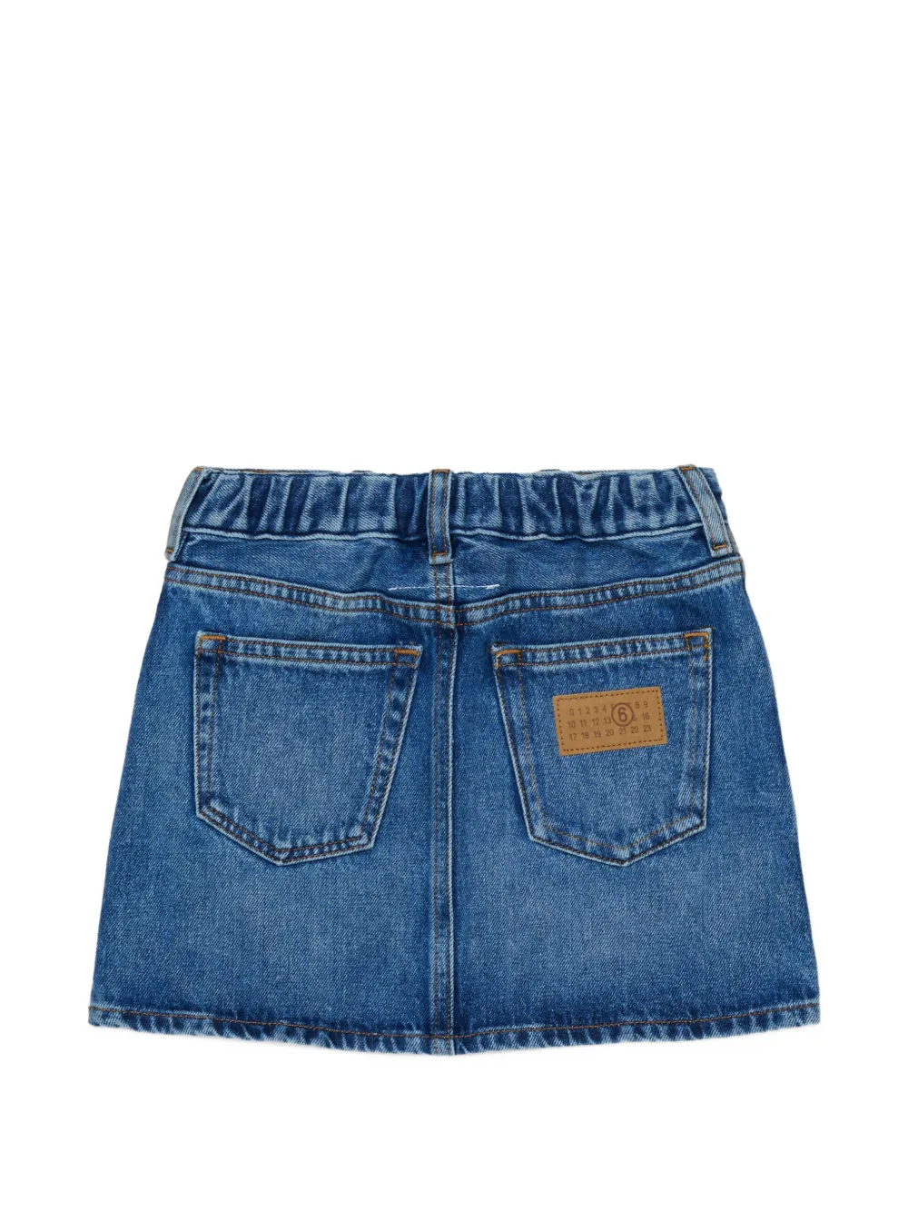 MM6 Maison Margiela Kids Spijkerrok met contrasterende zak Blauw