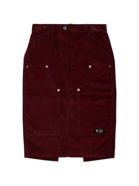 Nº21 Kids falda de pana con parche del logo