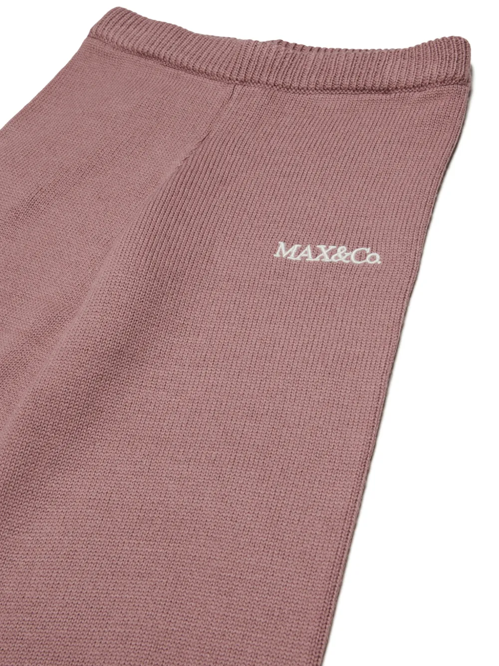 MAX&Co. Kids Broek met geborduurd logo Roze