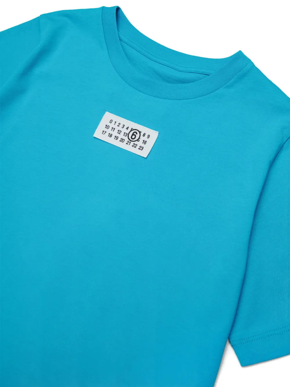 MM6 Maison Margiela Kids Numeric Signature T-shirt Blauw