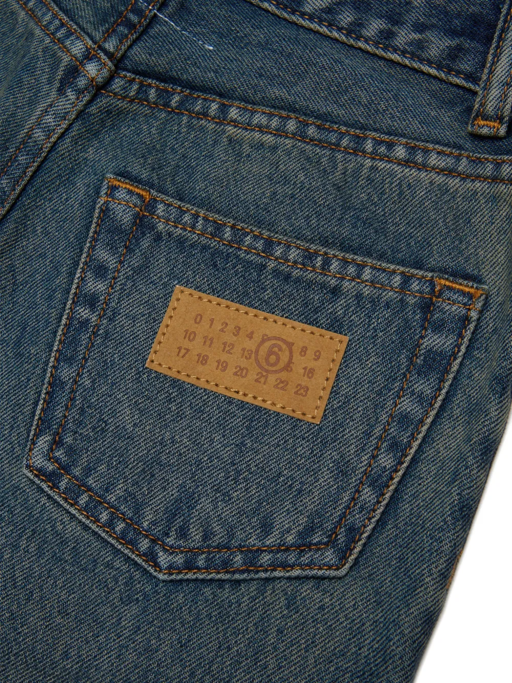 MM6 Maison Margiela Kids Jeans met contrasterende zak Blauw