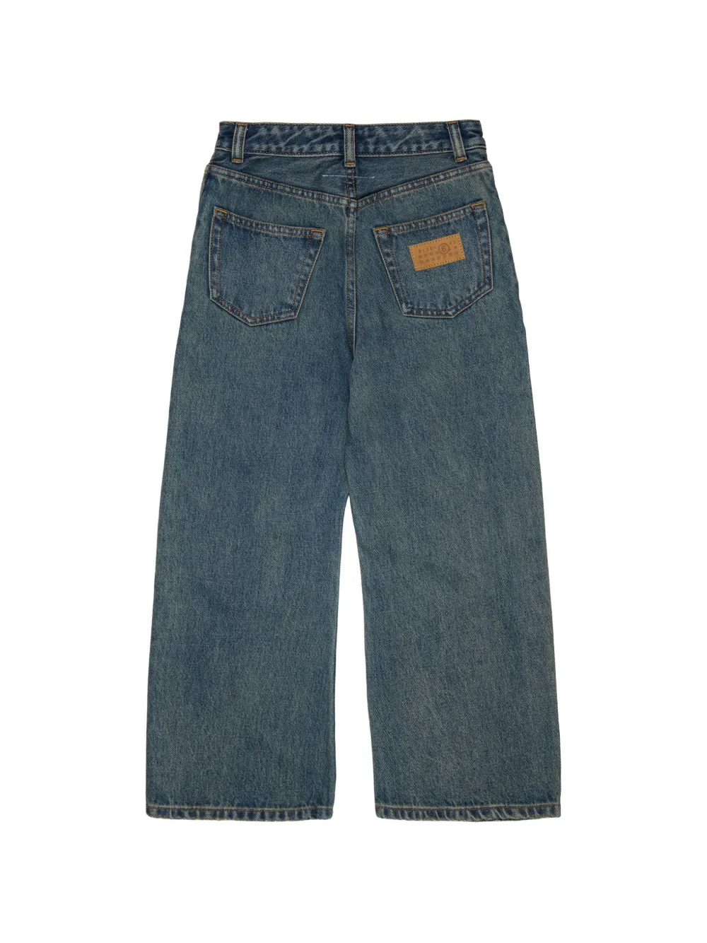 MM6 Maison Margiela Kids Jeans met contrasterende zak Blauw