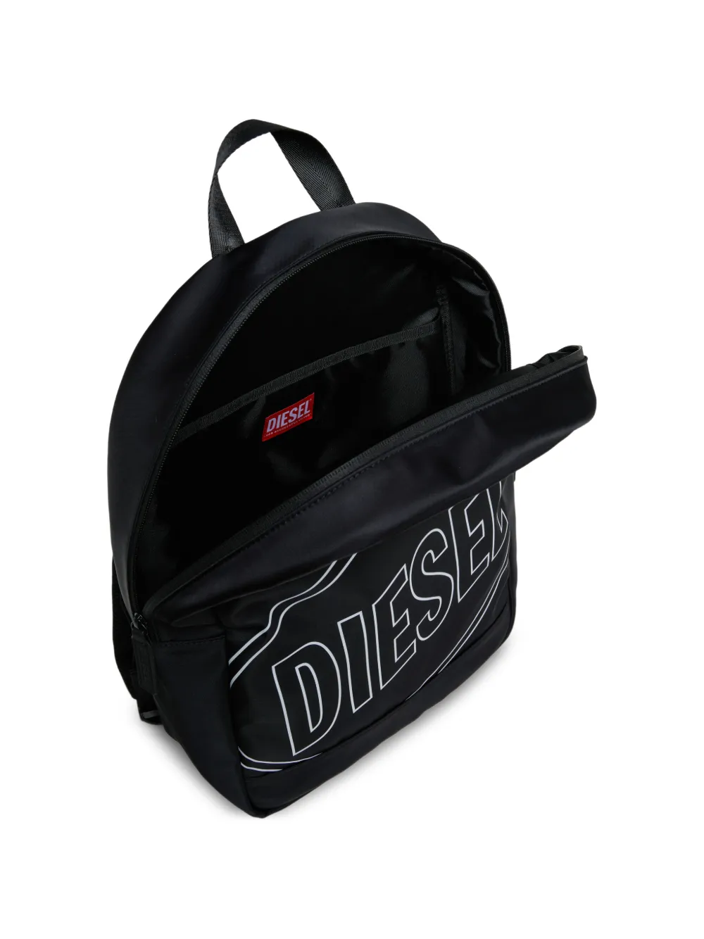 Diesel Kids Rugzak met logoprint Zwart
