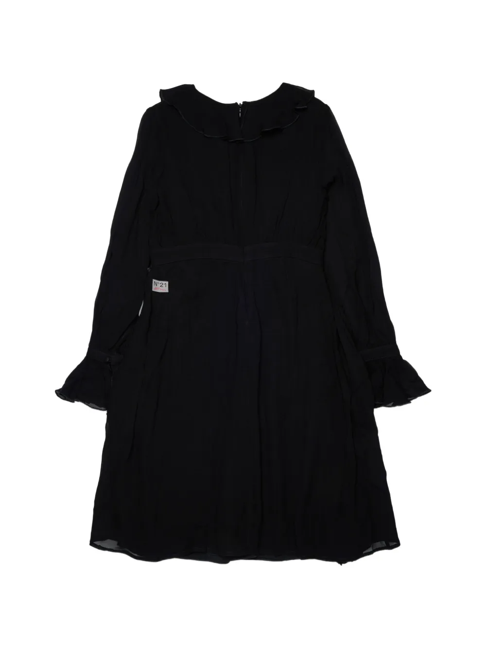 Nº21 Kids Geplooide mini-jurk met ruches Zwart