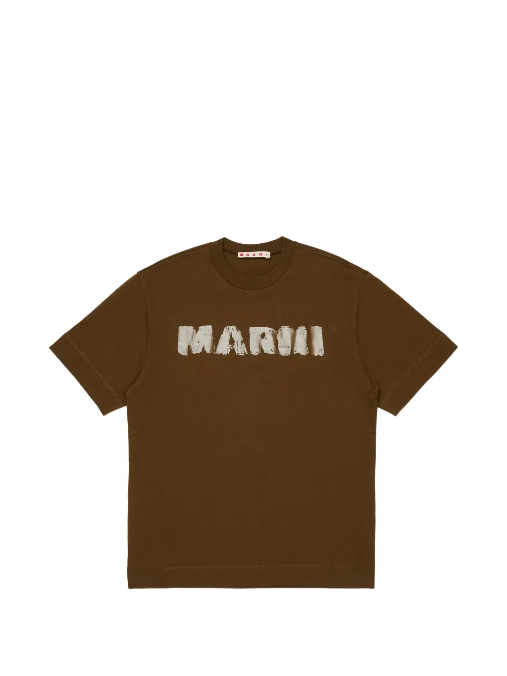 Marni Kids T-shirt con logo - Marrone