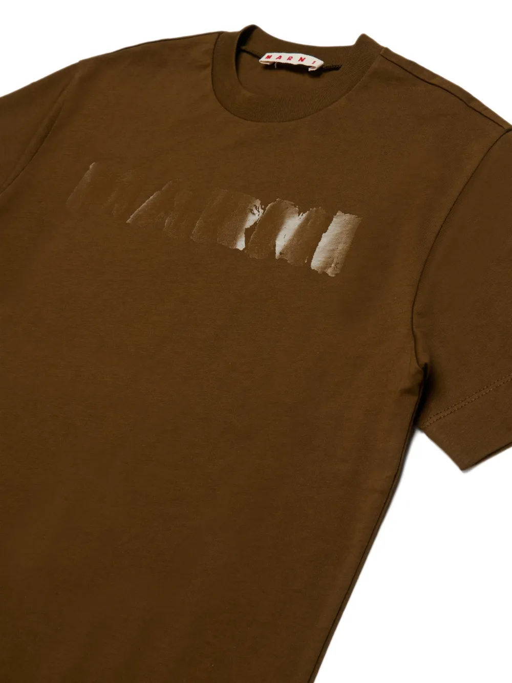 Marni Kids T-shirt met logoprint Bruin