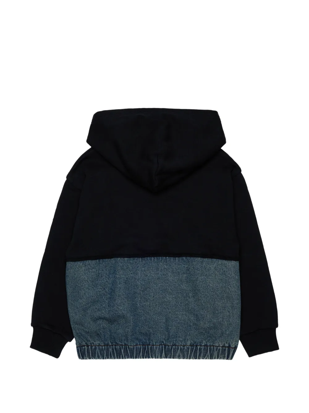 MM6 Maison Margiela Kids Numeric Signature hoodie met spijkerstofvlak Zwart