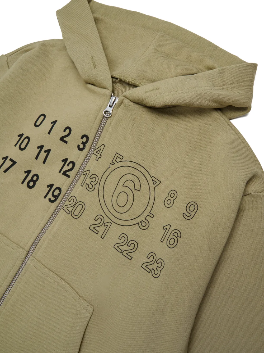 MM6 Maison Margiela Kids Numeric-signature Hoodie | Neutrals