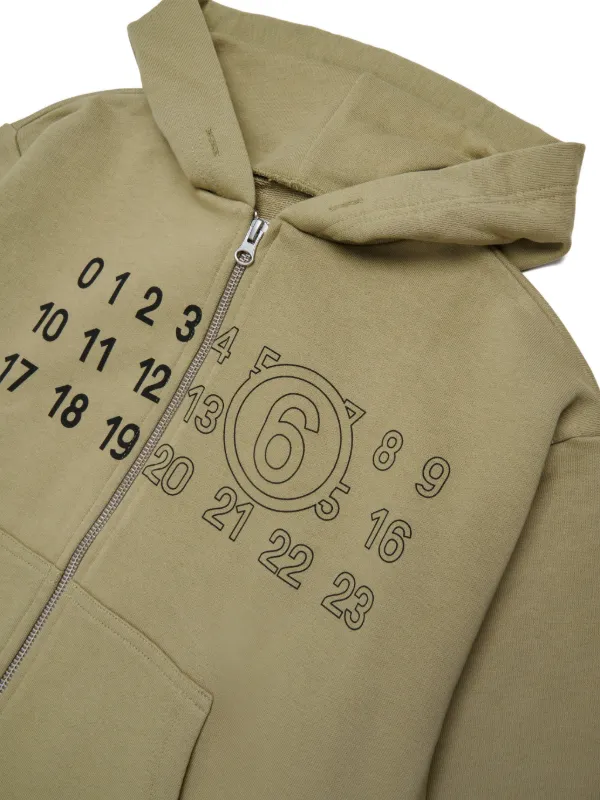 MM6 Maison Margiela Kids Numeric パーカー | ニュートラル | FARFETCH JP